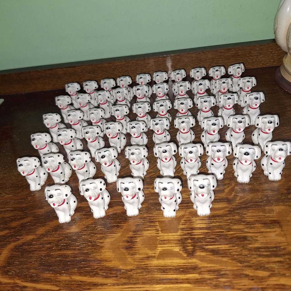 Vintage Disney 101 Dalmations PVC Toy Figures HUGE Lot Of 54 Toys 90's